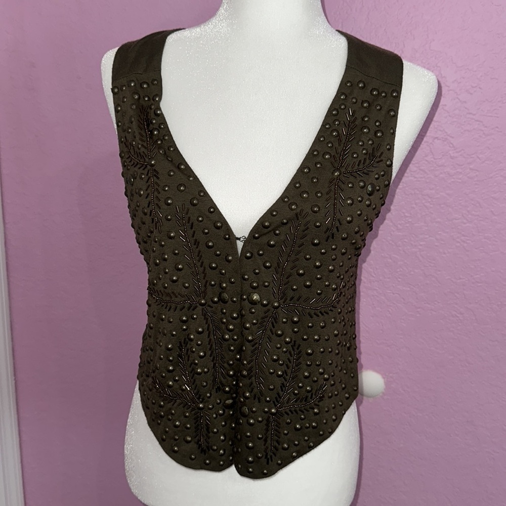 Beaded green Vest